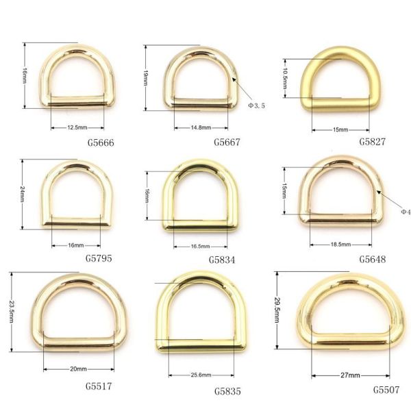 Quality Metal D Ring Buckle 16mm Bag Strap Adjust Buckle Dog Collar D Ring Connector