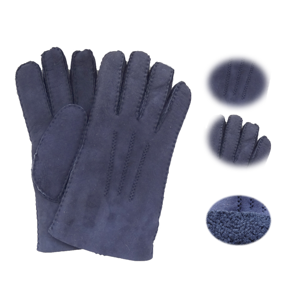 Brown Warm Leather Gloves , Mens Fitted Leather Gloves Eco - Friendly