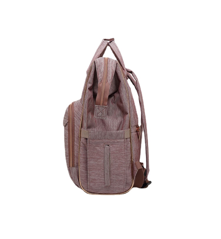 ISO9001 Pink Oxford Cloth Large Capacity Mommy Nappy Bag Backpack
