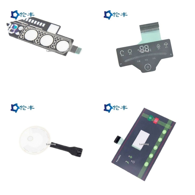 Round Capacitive Level Switch PET Circuit 3M467 Membrane Touch Control Panel