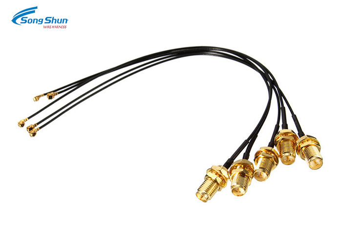 Copper RF Cable Assemblies IPX U.Fl To RP-SMA Female Pigtail 1.37 Antenna WiFi