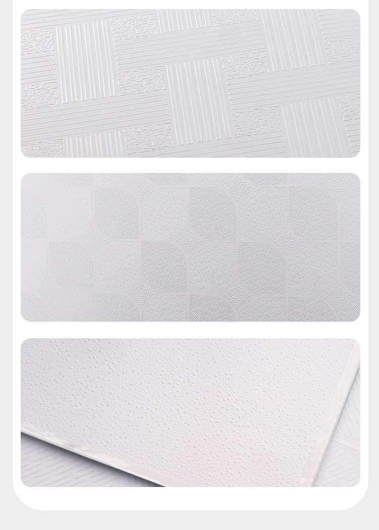 Heat Insulation Gypsum PVC Ceiling Board Soundproof 600x600mm