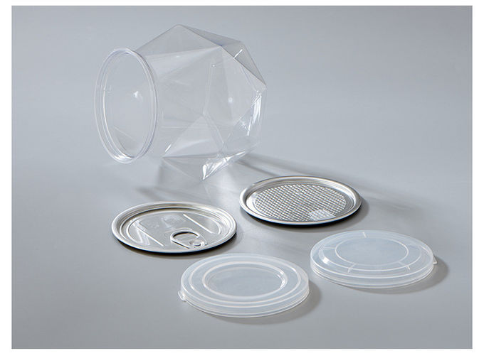 Empty Ring Pull Tab Lids 30g 650ML Plastic Food Cans