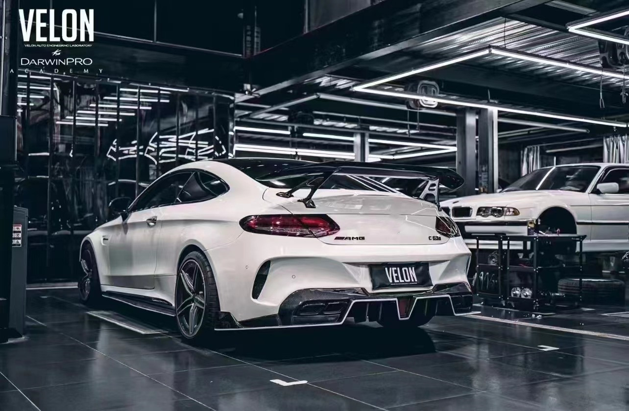 Auto Parts for Mercedes C63 Coupe Carbon Fiber Spoiler W205 C63 C63S Upgraded IMP-style GT Tail Spoiler