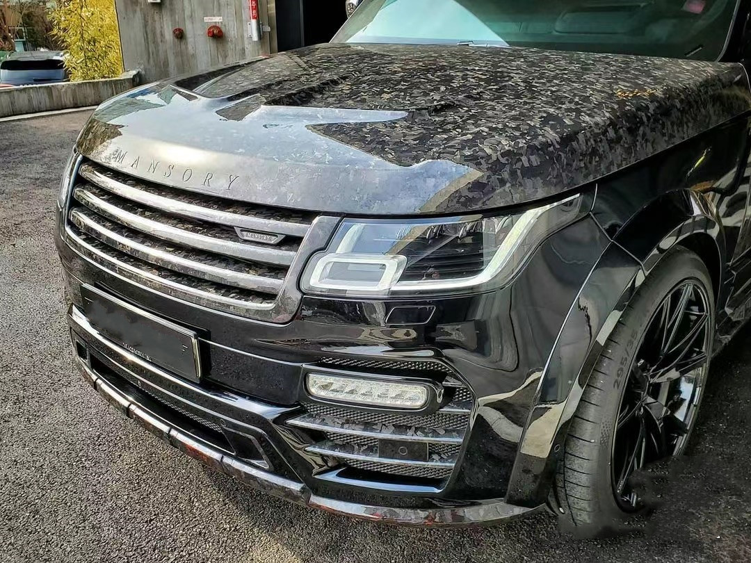 Black Range Rover Bodykits 240mm Carbon Fiber Widebody Kit 2019-