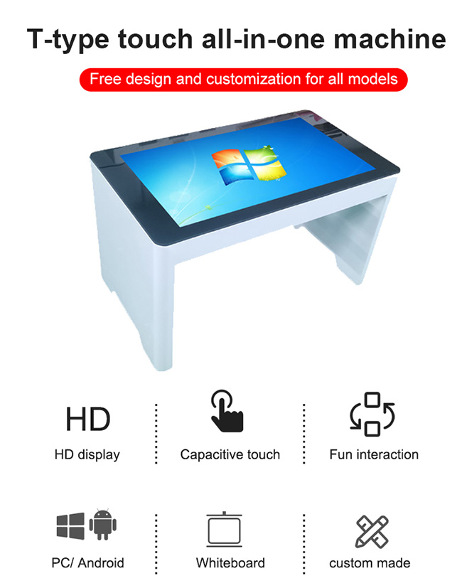 Touchscreen Interactive Smart Table LCD Advertising Display Multi Touch Screen Kiosk 