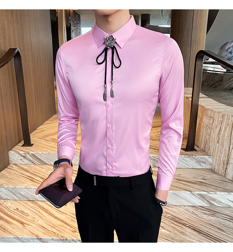 5000 Men's Formal Shirts in Casual Slim Cotton Long-Sleeved Design for Customization