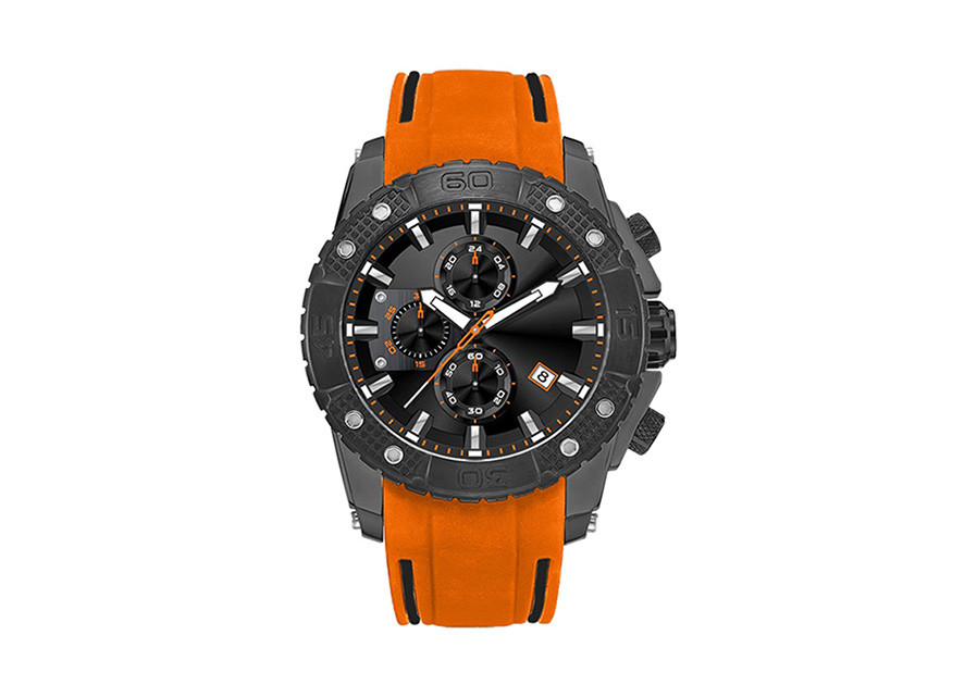 Silicone Strap Automatic Quartz Watch , Waterproof Male Analog Quartz Watch