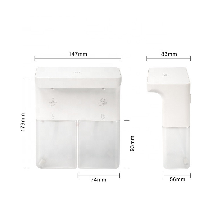 600ML Automatic Sensor Hand Sanitizer Dispenser CE ABS Infrared