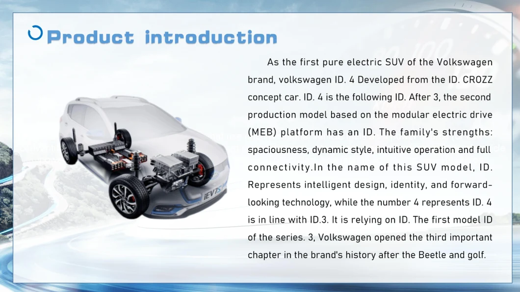 Manufacturer Electric Cars EV Car Charger VW ID3 Electric Car