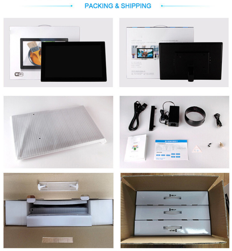 Wall mounting 12 Inch Android Tablet POS System with Wifi 10 points Touch Screen