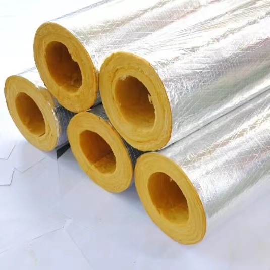 Steam Pipeline Heat Insulation Tube Glass Wool For Cold And Hot Water Equipment