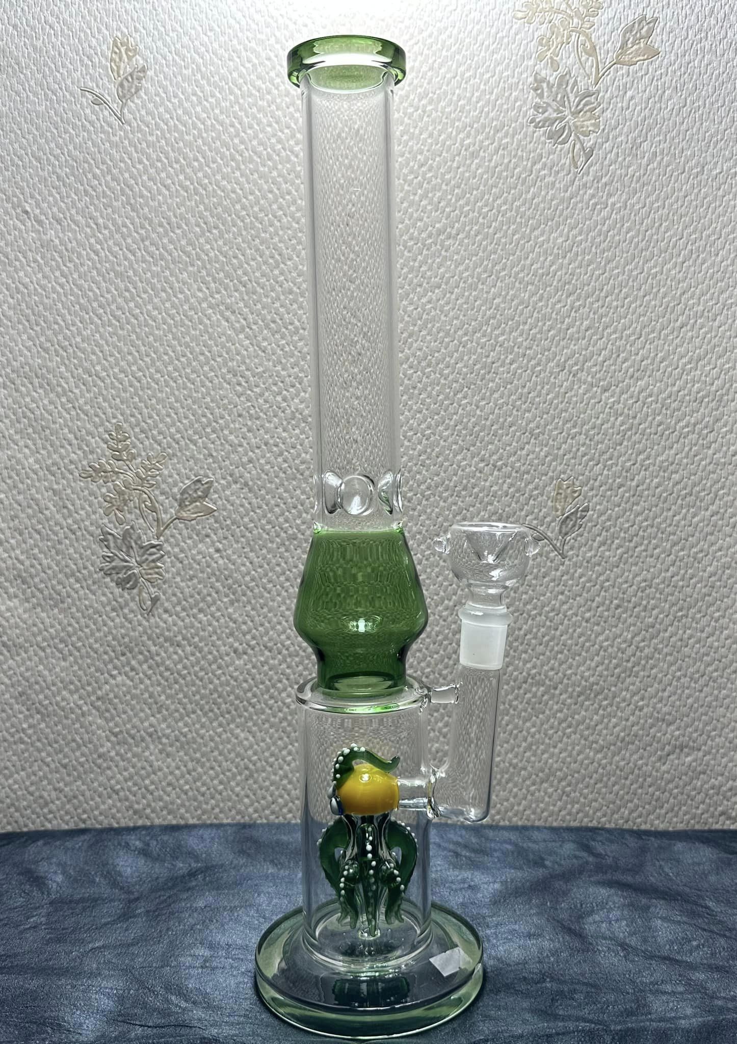 16.5 Inch Tall Honeycomb Large Glass Water Bongs With 18mm Bowl