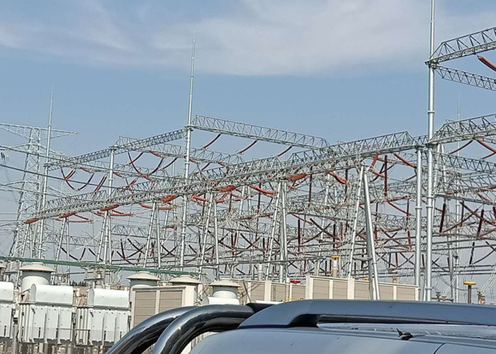 10 - 500kV Steel Electrical Power Substation Structure For Power Distribution Equipment