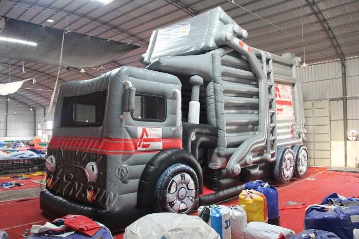 Commercial Grade Inflatable Dry Slide 13.7x4.5m Garbage Truck Style