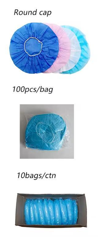Surgical/Medical/Dental/Nursing/Scrub/Space/Mob/Mop/Work/Snood/SMS Nonwoven Disposable PP Cap for Doctor/Surgeon/Nurse/Worker(Bouffant/Round/Pleated/Strip/Clip)