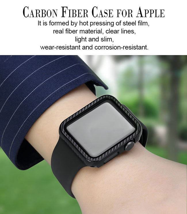 Scratchproof Carbon Aramid Fiber Cover For Apple Watch Series
