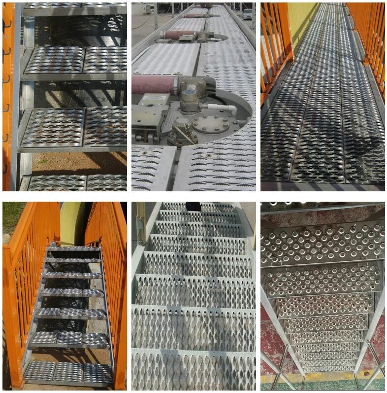 Anti Slip 5 Diamond Walkway Steel Safety Grating Stair Treads Corrosion Proof