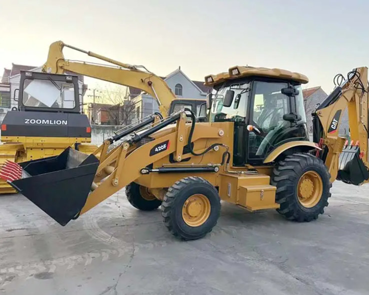 Second Hand Wheel Cat 420F Loader Excavator Digger Cat Backhoe Loader Used