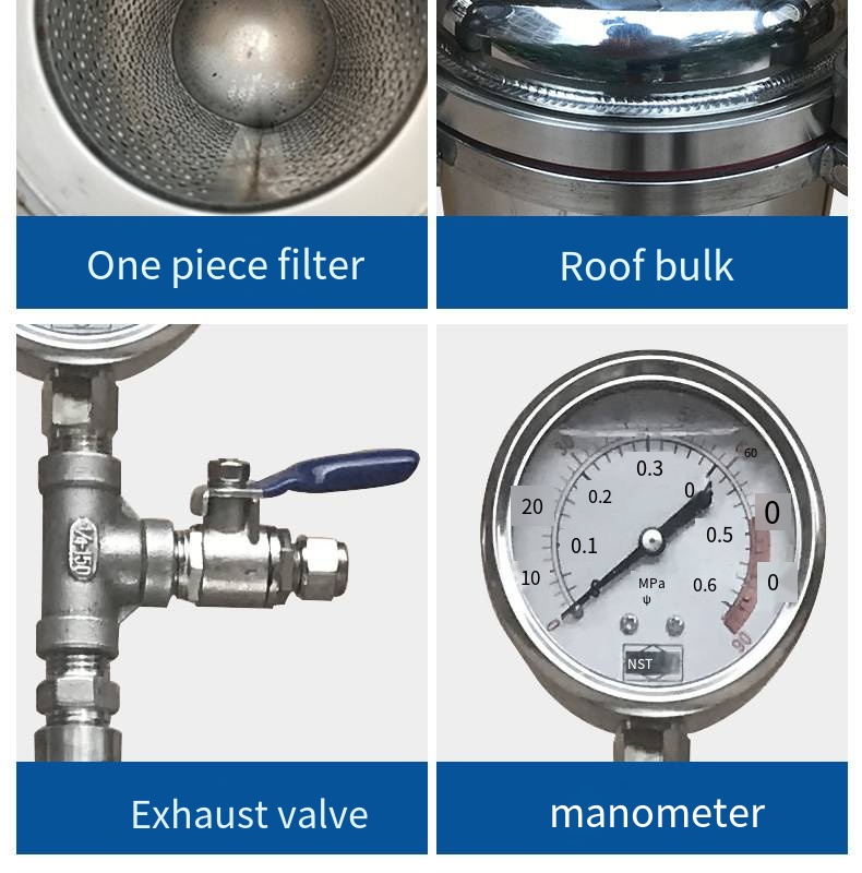 62KG Precision Stainless Steel Bag Filter for Tap Water Purification Industrial Machinery