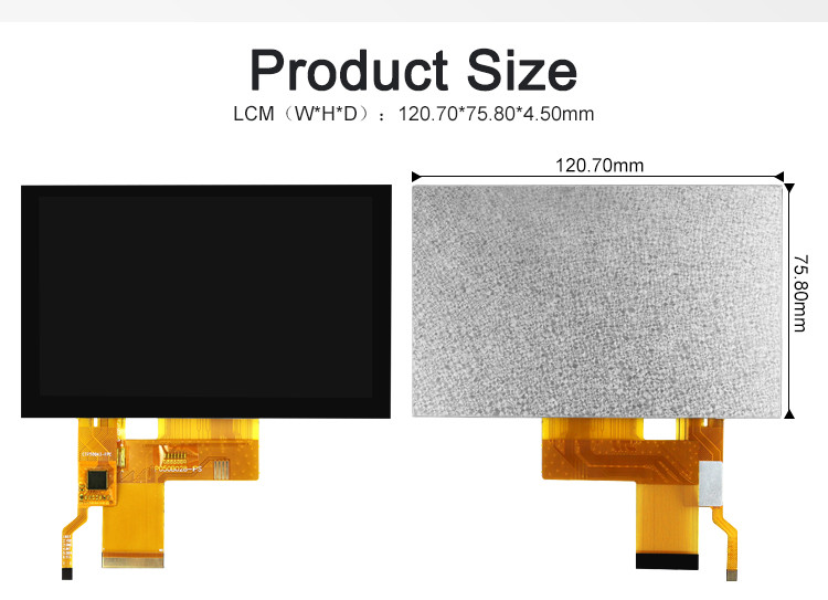 Polcd ST7262E43 IPS TFT LCD Display 800X480 5 Inch Display For Raspberry Pi