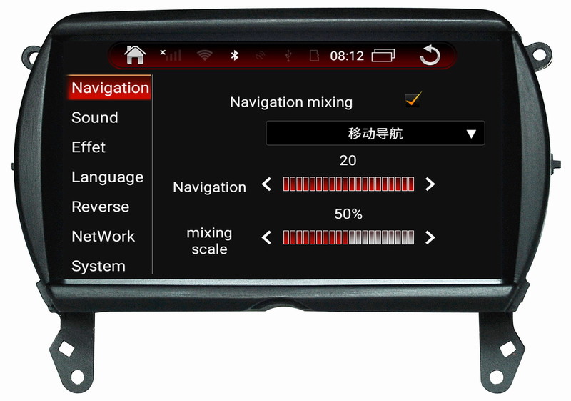 Ouchuangbo car radio gps capacitance multiple android 9.0 system for mini cooper 2014 for wifi 8 core SWC BT