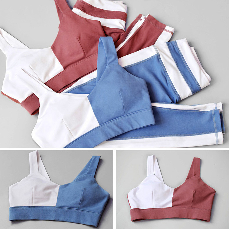 OEM Yoga Fitness Set Color Block Patchwork Low MOQ Legging Manufacturer