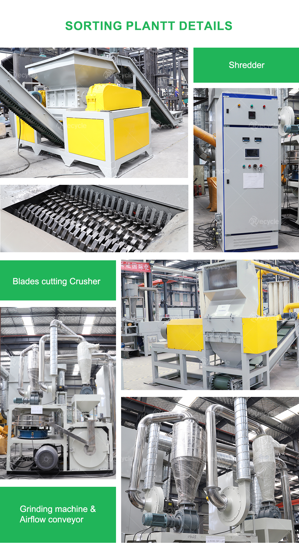 High Recovery Rate Solar Panels Photocell Recycling Equipment 100% Recycling Solution