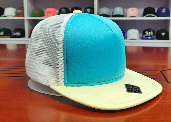 58cm Foam Snapback Hats 100% Multi Spandex Soft Mix Colors And Back Mesh 5 Panel