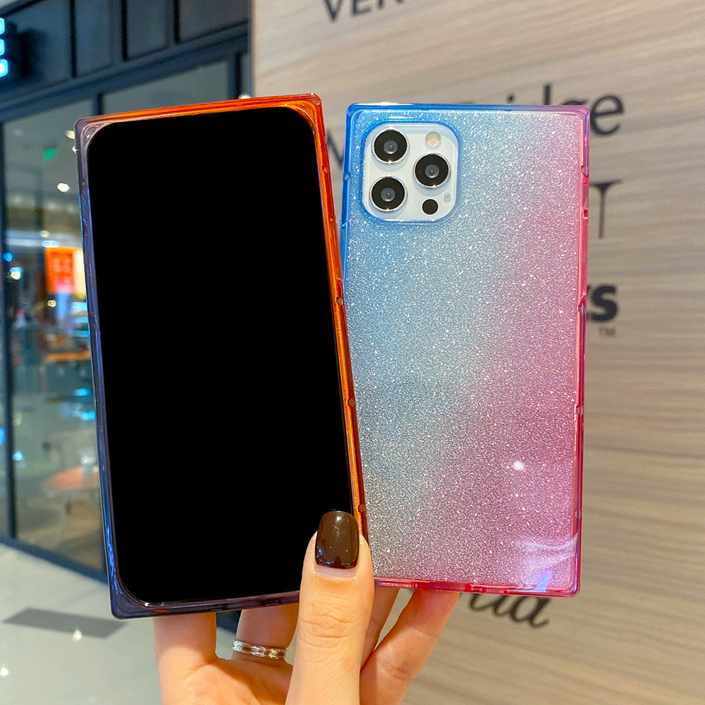 Gradient Color Shockproof Phone Cases L Square Shape Anti Fall For Iphone 11
