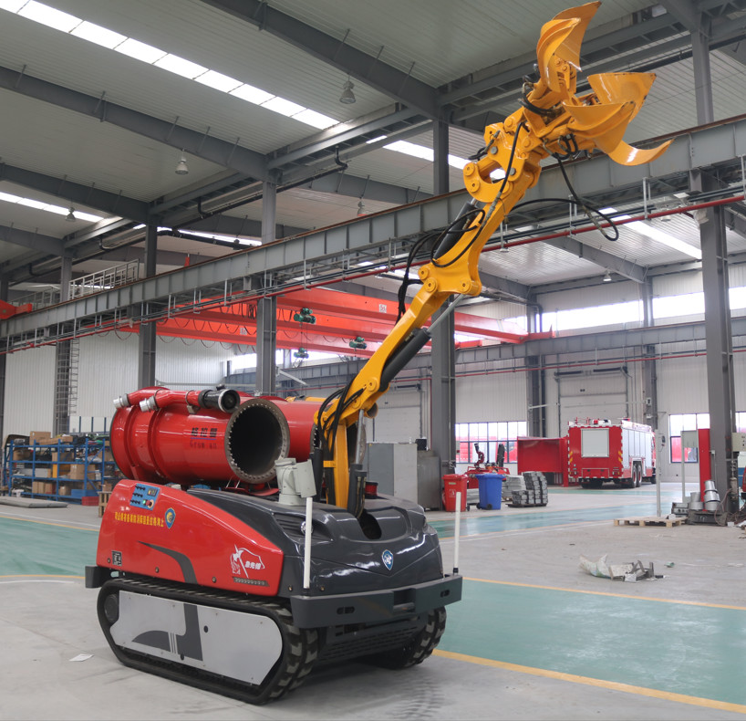 RXR-JM200D Rescue Fire Fighting Robot Car Automatic Fire Sensing And Extinguishing Robot