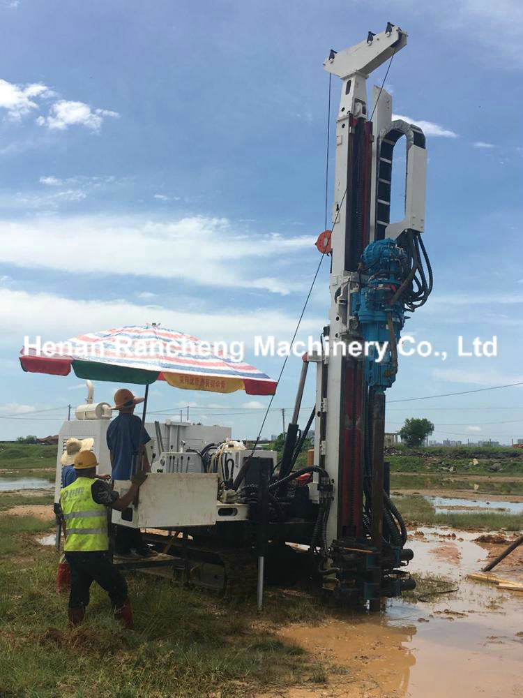 Full Hydraulic Sonic Drilling Rig Machine 75KW Engine Diesel Power 100m Hole Depth
