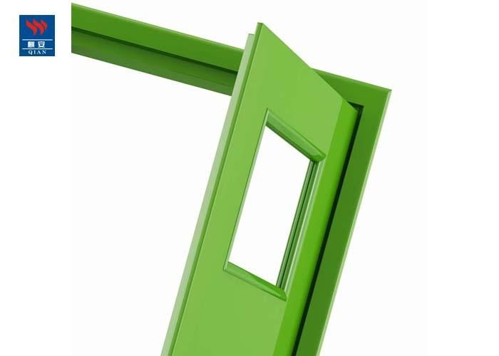 60 Min Hospital Fire Rated Laminated Glass Wood Door With Frame