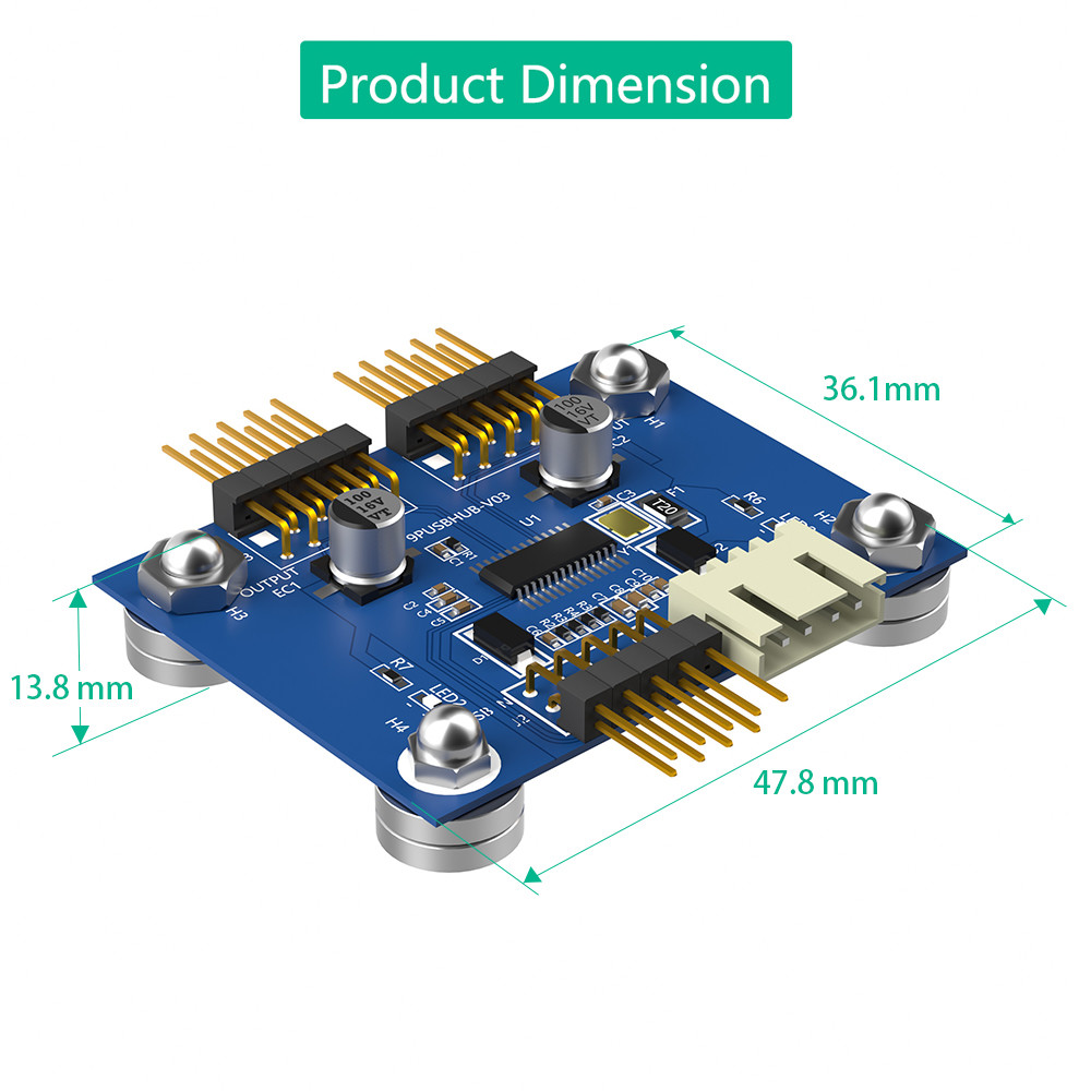 Versatile 4-Port USB 2.0 Hub with Power LED and Magnetic Base