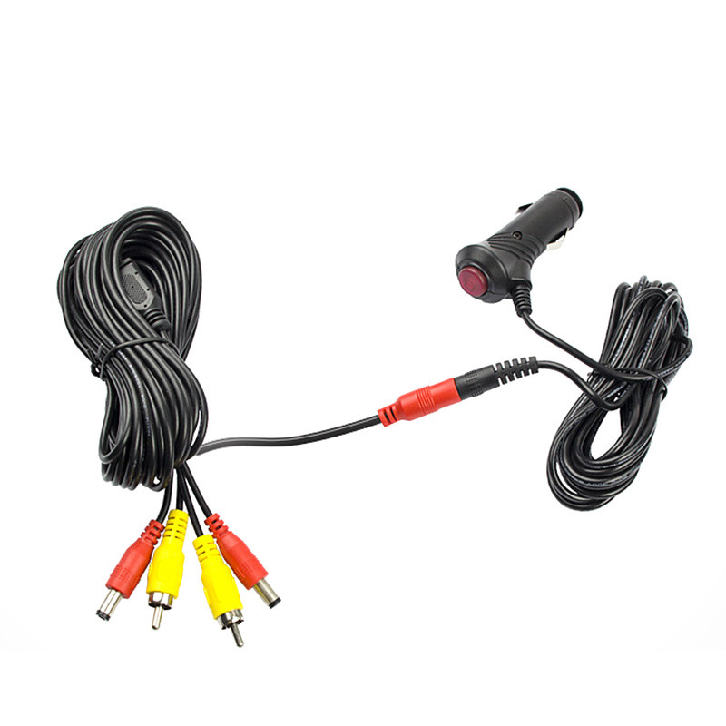 Multifunction Car Cigarette Lighter Cable DC24V 4 Pin Reversing Camera Connector