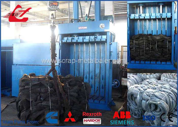 Newspaper Baler Paper Scrap Machine , Waste Paper Recycling Machine Safe Control