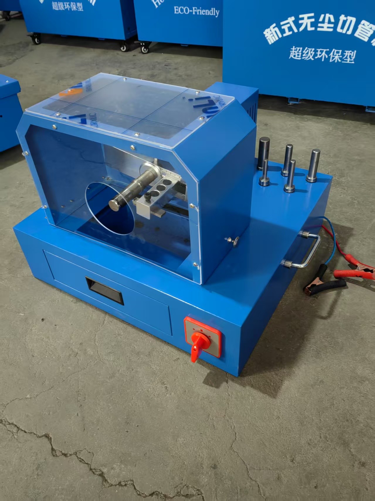 Electric 12v Voltage 1/4'' To 2'' Hose Size Hydraulic Hose Skiving Machine With Motor Power 0.4 Kw Hose Peeling Machine Car Loading