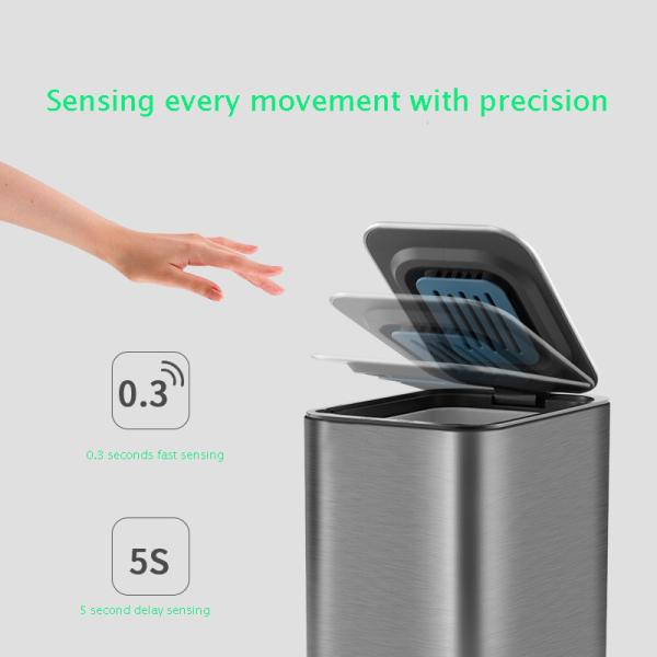 Authomatic Tochless Motion Sensor Trash Can Smart Trash Can with Aroma Therapy