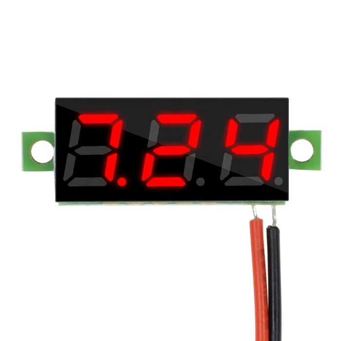 0.28 Inch 2.5v-30v Mini Digital Voltmeter Red Led Display 2 Wires