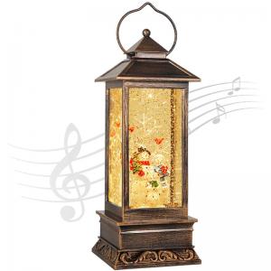 Buy cheap Night lamp church decoration USB Powered 12 Glittering Christmas Snowman Lantern With Music product