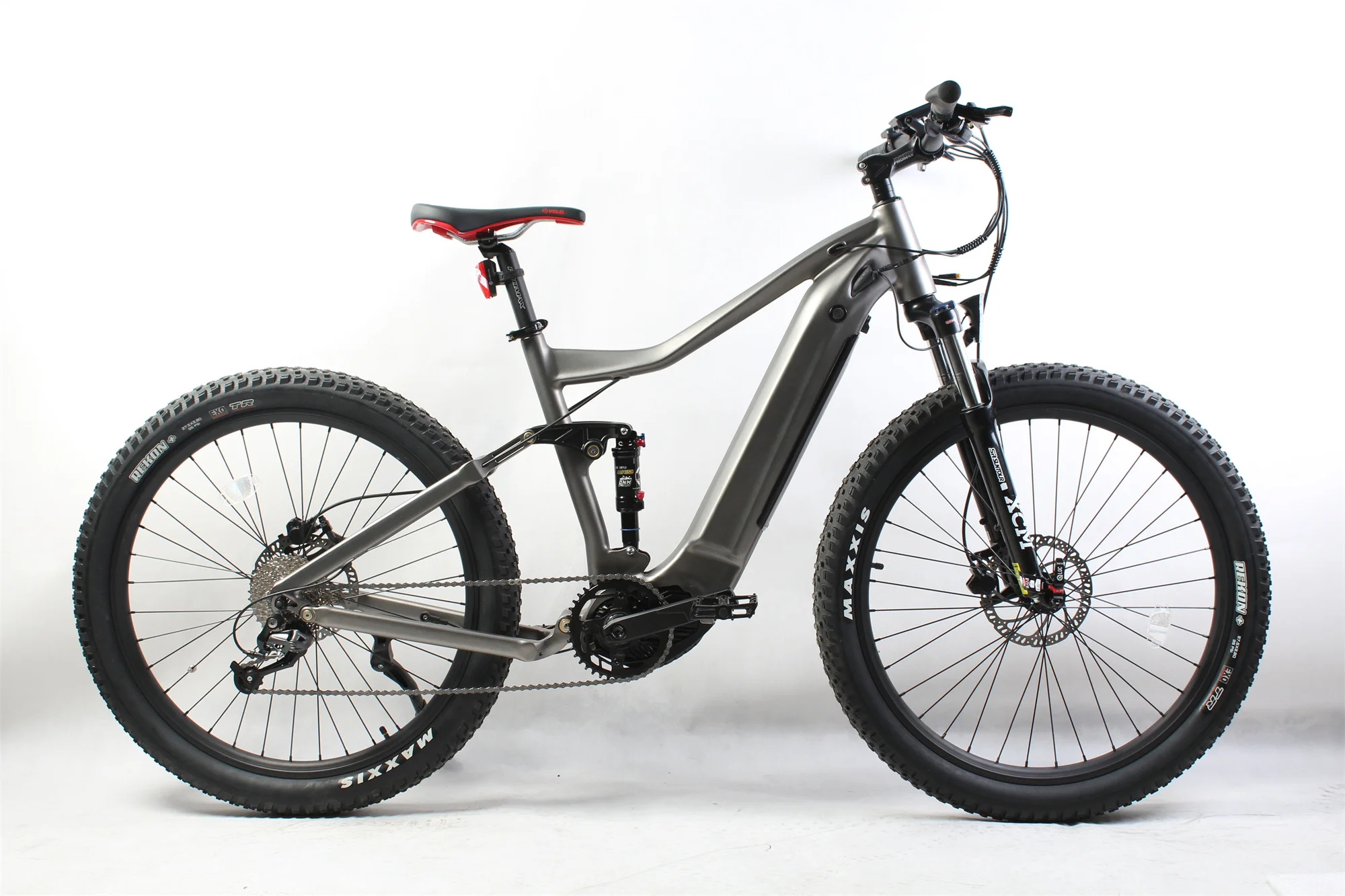 Full Suspension Electric Hybrid Bike 27.5 Inch 48V 500W Mid Drive Electric Mountain Bike