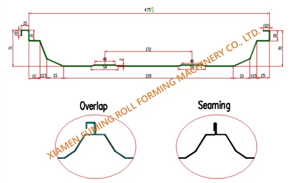 Custom Lock Seam Roof Panel Roll Forming Machine Powerful Electrical