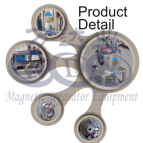 High Efficient 2.5T 7 DCA Manual Magnetic Separator For Grinding Machine ceramic slurry pigment
