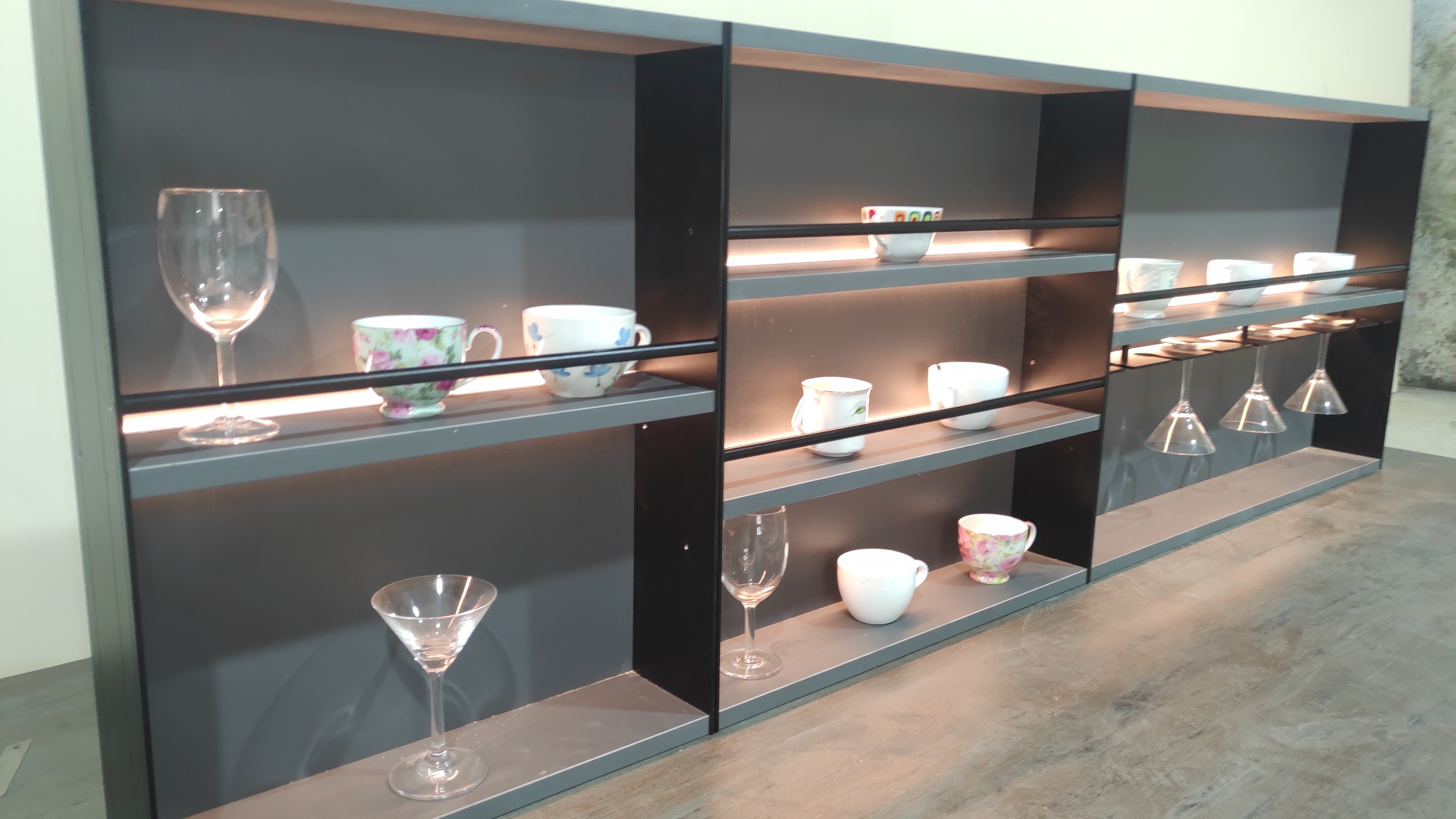 Kitchen Organizer Rack Shelf Storage Cabinet Backplane Light Table Shelf