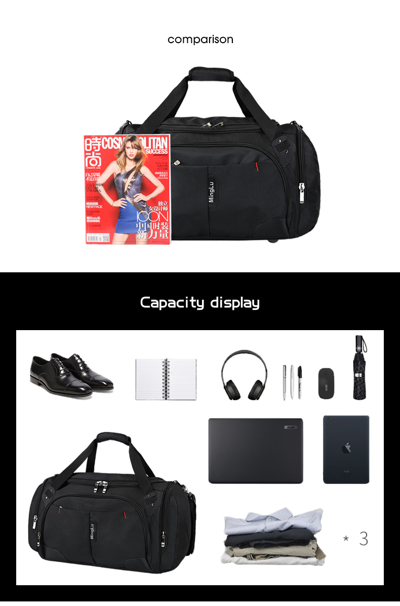 Water Resistant Male Sports Weekend Bag Carry On Duffle Bag OEM/ODM