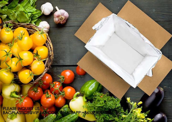 Insulation Liners Reusable Cooler Bags Cold Shipping Box Thermal Box Liner Moisture-Resistant Metalized Food Box