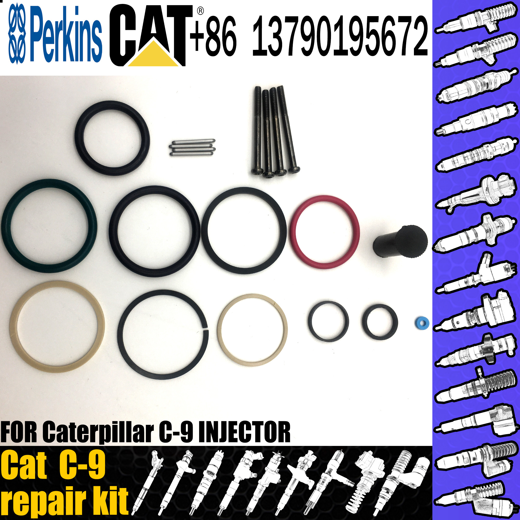 Fuel Injection Injector Repair Kit C-9 Engine OEM Common Rail