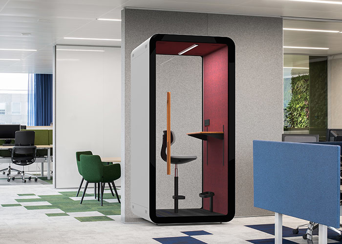 S Size 1 Person Soundproof Office Booth Silent Office Phone Call Booth