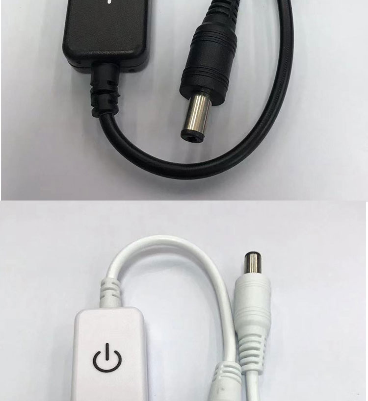 12v 24v Touch Controller Male to Female DC 5.5x2.1mm on off Dimmer Switch for LED Strip Lights