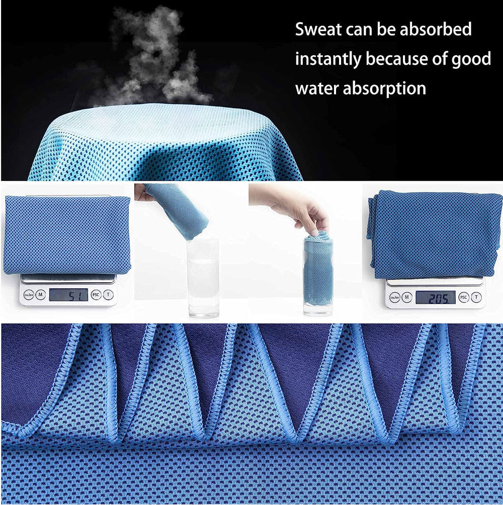 Plain Design Microfiber Cooling Chill Towel 160gsm Hand Wash Only